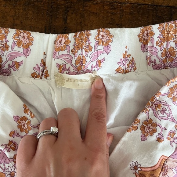 Altar'd State Pink and White Floral Mini Skirt - Picture 2 of 3